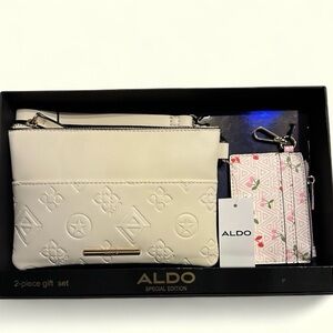 ALDO Special Edition Cream  Clutch And Card Wallet  Gift Set